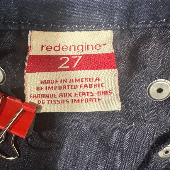 Red Engine Jeans Womens 27 Viper Skinny Dark Wash Cotton Spandex Pockets Logo - Picture 6 of 10